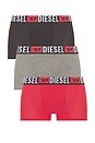 view 1 of 3 Three-pack Of All Over Logo Waist Boxers in Black, Red, & Grey