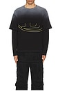 view 3 of 3 Besh Cut Long Sleeve T-shirt in Black