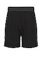 view 2 of 4 Crinkled Nylon Shorts in Black & Grey
