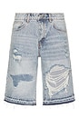 view 1 of 5 Repair Denim Short in Indigo