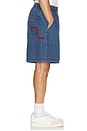 view 2 of 6 SHORT DROPOFF in Indigo & Red