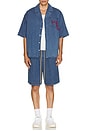 view 5 of 6 SHORT DROPOFF in Indigo & Red