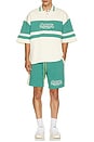 view 5 of 6 SHORT FLEECE in Cream & Emerald