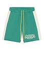 view 6 of 6 SHORT FLEECE in Cream & Emerald
