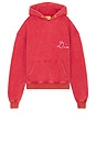 view 1 of 3 Fleece Chainstitch Hoodie in Red