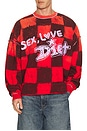 view 1 of 4 SL&D Crewneck Sweatshirt in Checkered Red