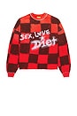 view 4 of 4 SL&D Crewneck Sweatshirt in Checkered Red