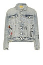 view 1 of 5 Doodle Trucker Jacket in Indigo