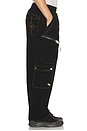 view 5 of 6 Contrast Cargo Pants in Black