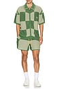 view 5 of 5 Checker Crochet Shirt in Sage