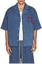 view 1 of 5 CHEMISE DROPOFF in Indigo & Red