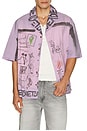 view 1 of 6 Doodle Button Up Shirt in Purple