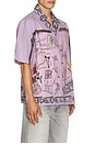view 2 of 6 Doodle Button Up Shirt in Purple