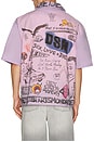 view 5 of 6 Doodle Button Up Shirt in Purple