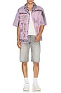 view 6 of 6 Doodle Button Up Shirt in Purple