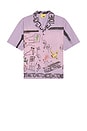 view 7 of 6 Doodle Button Up Shirt in Purple