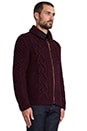 view 3 of 6 Idra Zipper Cardigan in Mahogony