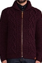 view 5 of 6 Idra Zipper Cardigan in Mahogony