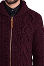 view 6 of 6 Idra Zipper Cardigan in Mahogony