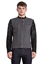 view 1 of 7 Baselt Moto Jacket w/Leather Sleeves in Grey