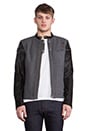 view 2 of 7 Baselt Moto Jacket w/Leather Sleeves in Grey