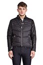 view 1 of 7 Ken Leather Puffer Jacket in Charcoal
