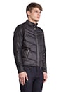 view 3 of 7 Ken Leather Puffer Jacket in Charcoal