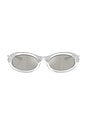 view 1 of 3 Oval Sunglasses in Silver
