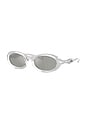 view 2 of 3 Oval Sunglasses in Silver