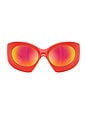 view 1 of 3 Oval Sunglasses in Red