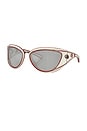 view 2 of 3 Cat Eye Sunglasses in White & Silver