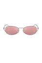 view 1 of 3 Oval Sunglasses in Pink