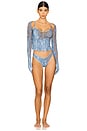 view 7 of 8 X Savage X Fenty Lace Sleep Cami in Blue