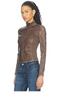 view 2 of 5 T-hunder Top in Chocolate