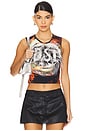 view 1 of 4 Printed Tank Top in Black Multi