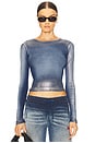 view 1 of 5 Banes Long Sleeve T-Shirt in Blue