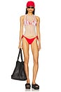 view 4 of 4 HAUT DE MAILLOT DE BAIN BFB-SEES-A in White & Red