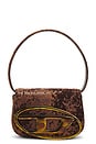 view 2 of 5 LOGO 인조 모피 숄더백 in Brown