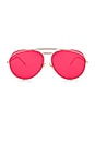 view 1 of 3 LUNETTES DE SOLEIL X KHLOE KARDASHIAN KOKO in Pale Gold & Red