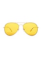 view 1 of 3 Cruz Sunglasses in Gold & Honey Bee