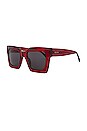 view 2 of 3 Dani Sunglasses in Carmine & Grey Polarized