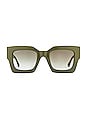 view 1 of 3 LUNETTES DE SOLEIL DANIELLA in Olive Green & Olive Polarized