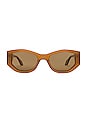 view 1 of 3 Zoe Sunglasses in Salted Caramel & Brown Polarized