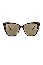 view 1 of 3 LUNETTES DE SOLEIL BECKY II in Dark Tort & Gold Mirror