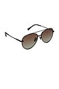 view 2 of 4 Lenox Sunglasses in Black & Brown Gradient Polarized