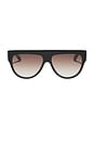 view 1 of 3 Georgie Sunglasses in Black & Brown Gradient