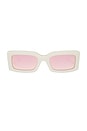 view 1 of 3 Indy Sunglasses in Opaline & Taupe Mirror