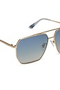view 4 of 4 Berkely Sunglasses in Brushed Gold & Aegean Blue Gradient