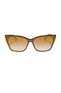 view 1 of 3 Alina Sunglasses in Moscow Mule & Brown Gradient Gold Flash