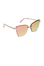 view 2 of 3 Becky V Sunglasses in Gold & Peach Mirror